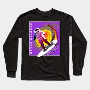 Surfing Space Ocean Surfer Gift Idea Long Sleeve T-Shirt